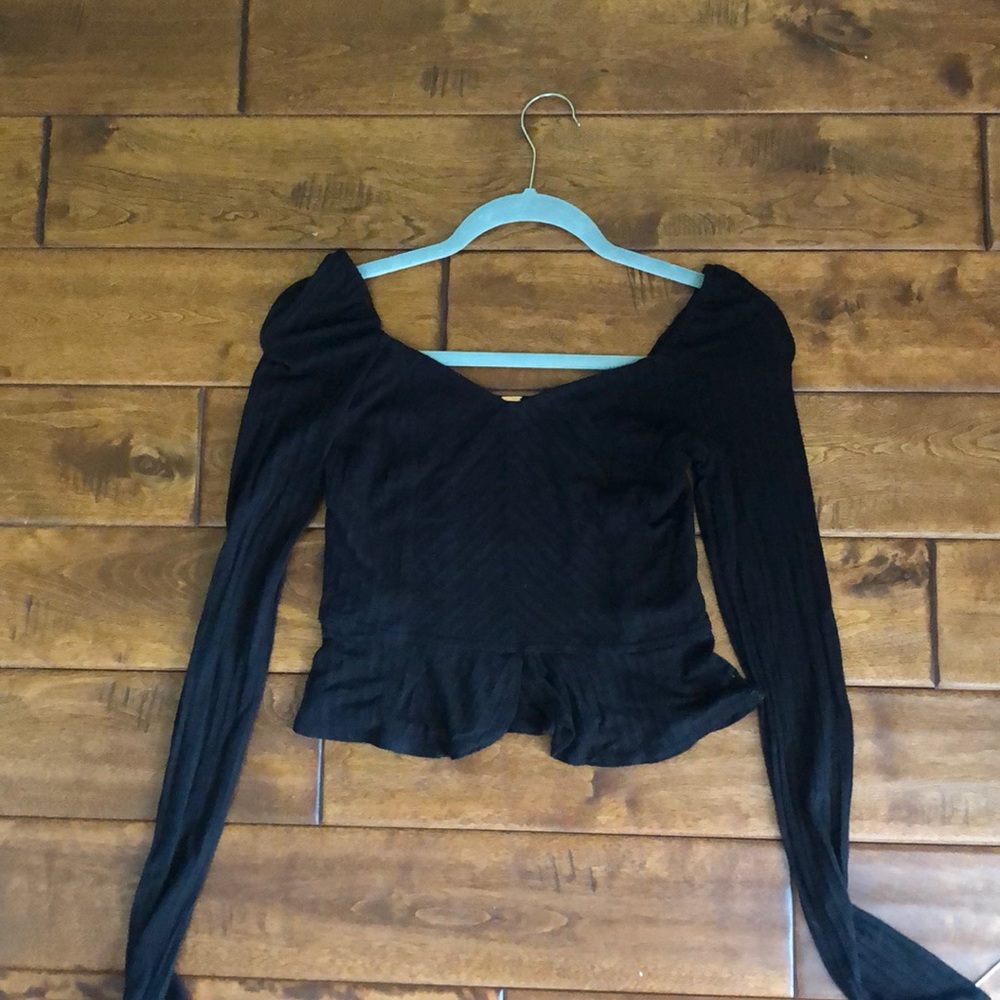 Free People black crop top